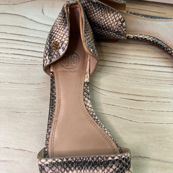 Tory Burch Snakeskin Flat Sandals - Picture 6 of 7